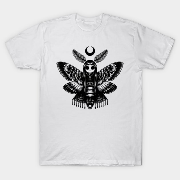 Gothic Luna Moth T-Shirt by DreamSage